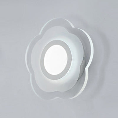 Triangle/Round/Square Corridor Wall Sconce Lighting Acrylic LED Simplicity Wall Lamp in Warm/White Clearhalo 'Modern wall lights' 'Modern' 'Wall Lamps & Sconces' 'Wall Lights' Lighting' 128873