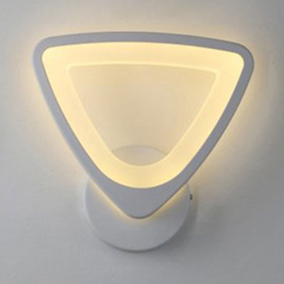 Simple Triangle/Oval/Teardrop Wall Sconce Light Acrylic LED Corridor Wall Light Fixture in Warm/White Clearhalo 'Modern wall lights' 'Modern' 'Wall Lamps & Sconces' 'Wall Lights' Lighting' 128906