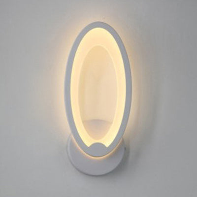 Simple Triangle/Oval/Teardrop Wall Sconce Light Acrylic LED Corridor Wall Light Fixture in Warm/White White Warm Oval Clearhalo 'Modern wall lights' 'Modern' 'Wall Lamps & Sconces' 'Wall Lights' Lighting' 128908