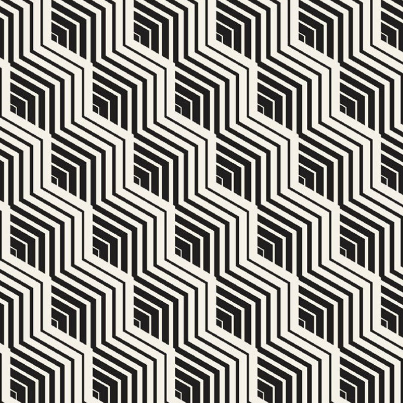 Black-White Modern Art Mural Wallpaper Whole Diagonal Chevron Pattern Wall Decor for Home Clearhalo 'Wall Decor' 'Wall Mural' 1289144