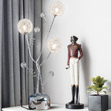 Metal Silver Desk Lamp Branching LED Art Decor Night Table Light with Dandelion and Modo Detail Clearhalo 'Lamps' 'Table Lamps' Lighting' 1290354