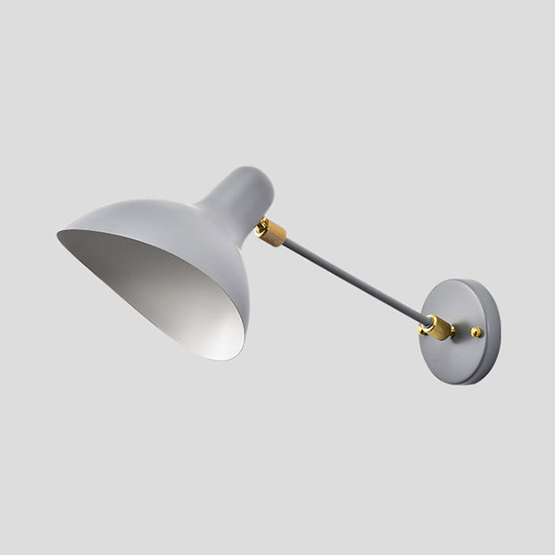 Modernist Style Duckbill Sconce Lighting Metallic 1 Light Living Room Wall Mounted Lamp in Black/Grey Clearhalo 'Cast Iron' 'Glass' 'Industrial' 'Modern wall lights' 'Modern' 'Tiffany' 'Traditional wall lights' 'Wall Lamps & Sconces' 'Wall Lights' Lighting' 129085