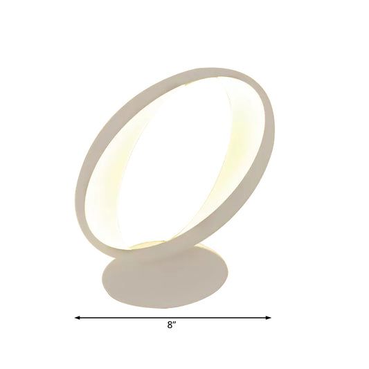 Oval Shaped Dining Room Wall Light Acrylic Modern Style White Sconce Light in White/Warm Clearhalo 'Wall Lamps & Sconces' 'Wall Lights' Lighting' 129406