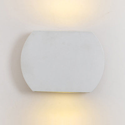 Aluminum Oval Wall Mounted Light Simple Style 1.5"/2" Wide LED White Wall Light Fixture for Corridor White Warm Clearhalo 'Cast Iron' 'Glass' 'Industrial' 'Modern wall lights' 'Modern' 'Tiffany' 'Traditional wall lights' 'Wall Lamps & Sconces' 'Wall Lights' Lighting' 129446