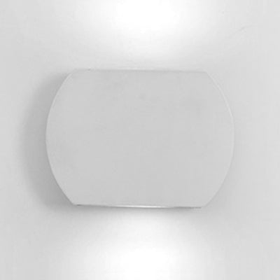 Aluminum Oval Wall Mounted Light Simple Style 1.5"/2" Wide LED White Wall Light Fixture for Corridor White White Clearhalo 'Cast Iron' 'Glass' 'Industrial' 'Modern wall lights' 'Modern' 'Tiffany' 'Traditional wall lights' 'Wall Lamps & Sconces' 'Wall Lights' Lighting' 129447