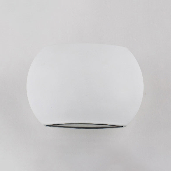 Aluminum Oval Wall Mounted Light Simple Style 1.5"/2" Wide LED White Wall Light Fixture for Corridor Clearhalo 'Cast Iron' 'Glass' 'Industrial' 'Modern wall lights' 'Modern' 'Tiffany' 'Traditional wall lights' 'Wall Lamps & Sconces' 'Wall Lights' Lighting' 129448