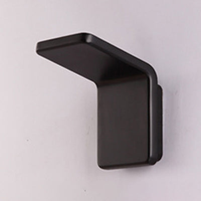 4"/8" Wide Bend Square Wall Lamp Contemporary Style Aluminum LED Black/White Sconce Light Fixture Black 4" Clearhalo 'Cast Iron' 'Glass' 'Industrial' 'Modern wall lights' 'Modern' 'Tiffany' 'Traditional wall lights' 'Wall Lamps & Sconces' 'Wall Lights' Lighting' 129504