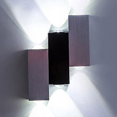 Cubic Wall Sconce Modern Style Aluminum LED Gray Wall Washer Lamp in Warm/White Lighting for Porch Clearhalo 'Cast Iron' 'Glass' 'Industrial' 'Modern wall lights' 'Modern' 'Tiffany' 'Traditional wall lights' 'Wall Lamps & Sconces' 'Wall Lights' Lighting' 129514