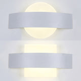 Round/Square Acrylic Wall Light Sconce Contemporary LED Black/White Finish Wall Lamp with Metal Backplate in White/Warm Lighting Clearhalo 'Cast Iron' 'Glass' 'Industrial' 'Modern wall lights' 'Modern' 'Tiffany' 'Traditional wall lights' 'Wall Lamps & Sconces' 'Wall Lights' Lighting' 129516