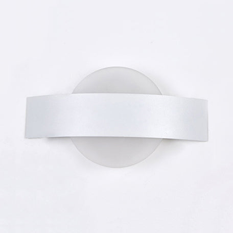 Round/Square Acrylic Wall Light Sconce Contemporary LED Black/White Finish Wall Lamp with Metal Backplate in White/Warm Lighting Clearhalo 'Cast Iron' 'Glass' 'Industrial' 'Modern wall lights' 'Modern' 'Tiffany' 'Traditional wall lights' 'Wall Lamps & Sconces' 'Wall Lights' Lighting' 129518