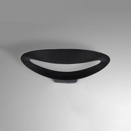 Black/White Curved Shade Wall Sconce Modern Stylish Integrated LED Aluminum Wall Mounted Lamp for Bedroom Black Clearhalo 'Cast Iron' 'Glass' 'Industrial' 'Modern wall lights' 'Modern' 'Tiffany' 'Traditional wall lights' 'Wall Lamps & Sconces' 'Wall Lights' Lighting' 129686