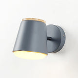 Tapered Wall Light Fixture Macaron Metal 1 Light Sconce Light in Pink/Grey/Green for Bedroom Clearhalo 'Cast Iron' 'Glass' 'Industrial' 'Modern wall lights' 'Modern' 'Tiffany' 'Traditional wall lights' 'Wall Lamps & Sconces' 'Wall Lights' Lighting' 130191