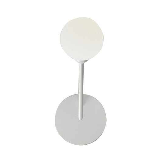 Frosted Glass Ball Shade Wall Sconce Light Minimalist 1 Head Wall Lamp in White Finish for Bedroom Clearhalo 'Cast Iron' 'Glass' 'Industrial' 'Modern wall lights' 'Modern' 'Tiffany' 'Traditional wall lights' 'Wall Lamps & Sconces' 'Wall Lights' Lighting' 130421