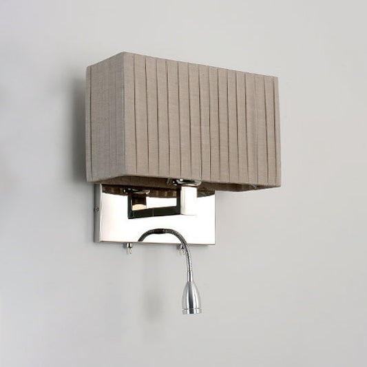 Contemporary Rectangle Sconce Light Fixture Fabric LED Wall Sconce Lighting in Beige Clearhalo 'Cast Iron' 'Glass' 'Industrial' 'Modern wall lights' 'Modern' 'Tiffany' 'Traditional wall lights' 'Wall Lamps & Sconces' 'Wall Lights' Lighting' 130582