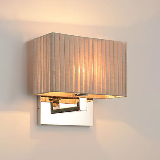 Contemporary Rectangle Sconce Light Fixture Fabric LED Wall Sconce Lighting in Beige Beige A Clearhalo 'Cast Iron' 'Glass' 'Industrial' 'Modern wall lights' 'Modern' 'Tiffany' 'Traditional wall lights' 'Wall Lamps & Sconces' 'Wall Lights' Lighting' 130583