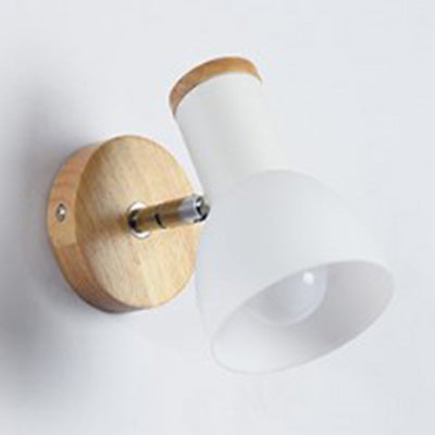 Study Room Torch Shape Wall Light Frosted Glass & Metal Contemporary White Wall Lamp White Clearhalo 'Modern wall lights' 'Modern' 'Wall Lamps & Sconces' 'Wall Lights' Lighting' 131282