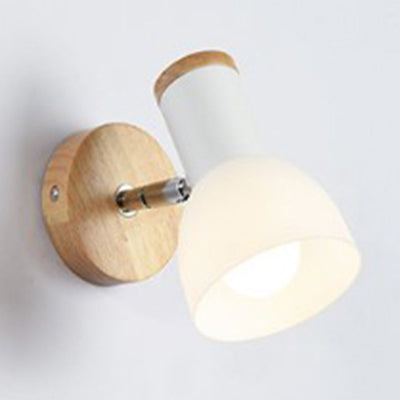 Study Room Torch Shape Wall Light Frosted Glass & Metal Contemporary White Wall Lamp Clearhalo 'Modern wall lights' 'Modern' 'Wall Lamps & Sconces' 'Wall Lights' Lighting' 131283