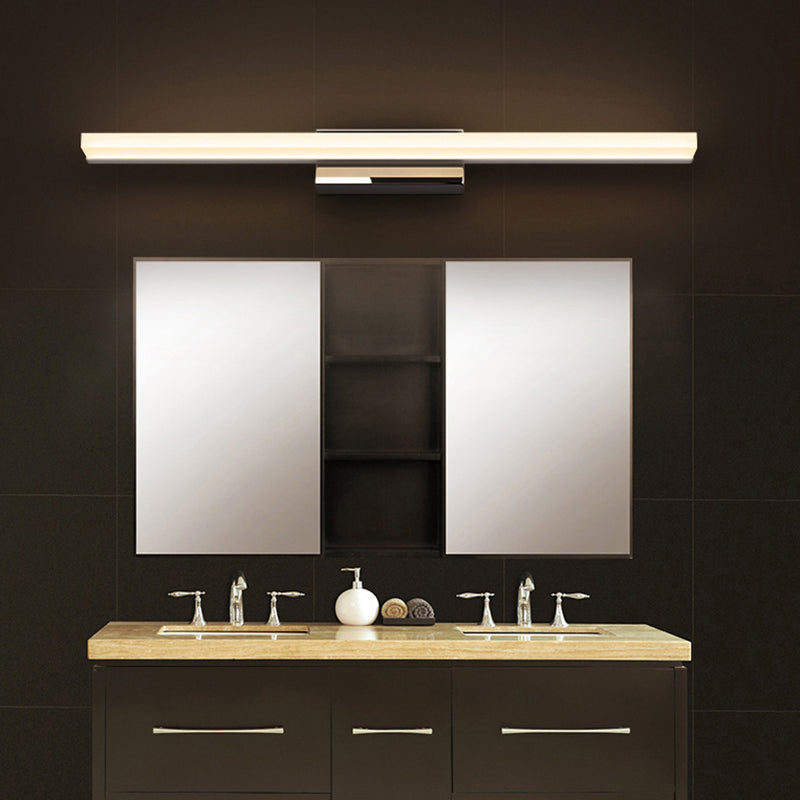 Ultra-Thin Vanity Lamp Nordic Acrylic 16"/20" Dia LED Indoor Sconce Light Fixture in Silver, Warm/White Light Clearhalo 'Cast Iron' 'Glass' 'Industrial' 'Modern wall lights' 'Modern' 'Tiffany' 'Traditional wall lights' 'Vanity Lights' 'Wall Lights' Lighting' 131941