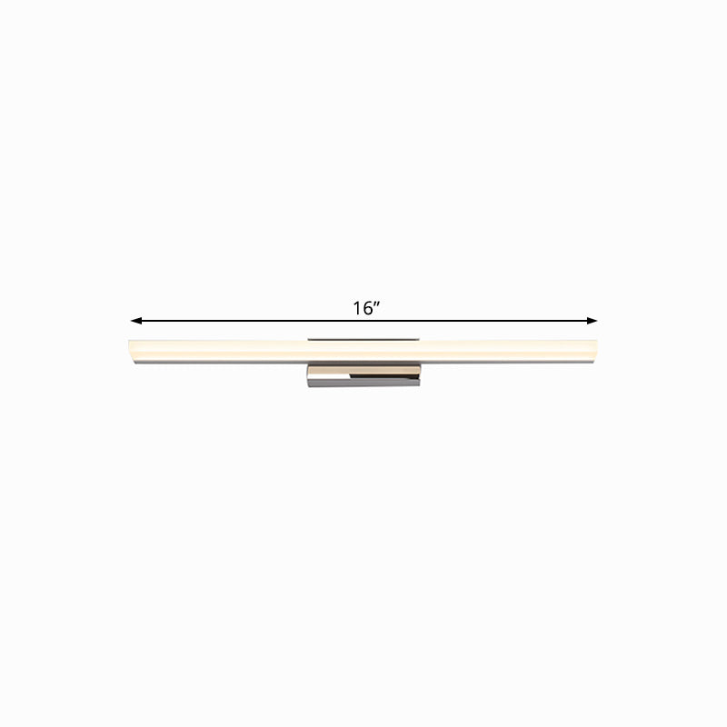 Ultra-Thin Vanity Lamp Nordic Acrylic 16"/20" Dia LED Indoor Sconce Light Fixture in Silver, Warm/White Light Clearhalo 'Cast Iron' 'Glass' 'Industrial' 'Modern wall lights' 'Modern' 'Tiffany' 'Traditional wall lights' 'Vanity Lights' 'Wall Lights' Lighting' 131945