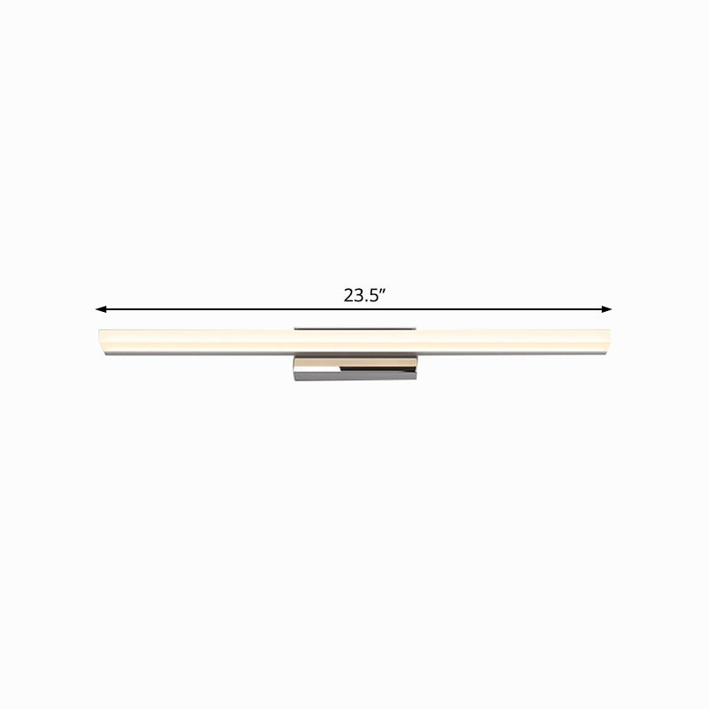 Ultra-Thin Vanity Lamp Nordic Acrylic 16"/20" Dia LED Indoor Sconce Light Fixture in Silver, Warm/White Light Clearhalo 'Cast Iron' 'Glass' 'Industrial' 'Modern wall lights' 'Modern' 'Tiffany' 'Traditional wall lights' 'Vanity Lights' 'Wall Lights' Lighting' 131947