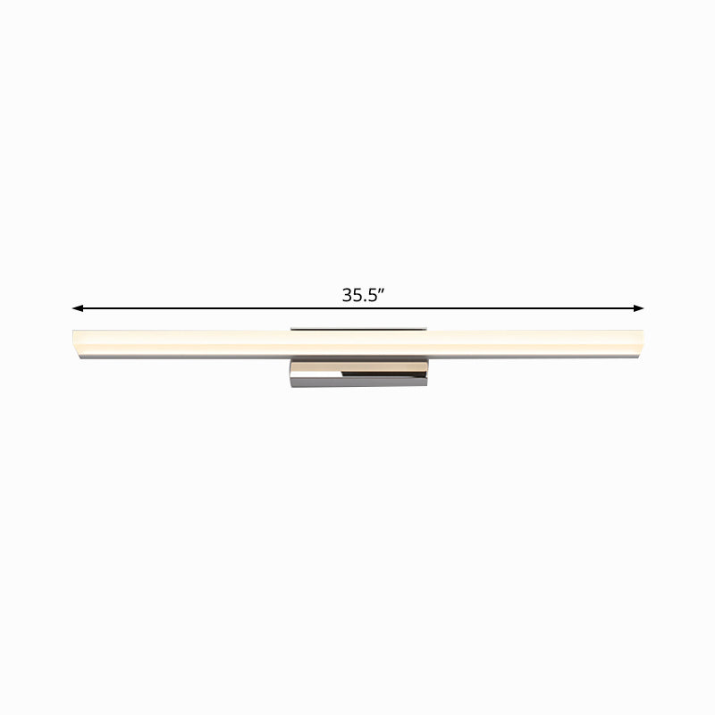Ultra-Thin Vanity Lamp Nordic Acrylic 16"/20" Dia LED Indoor Sconce Light Fixture in Silver, Warm/White Light Clearhalo 'Cast Iron' 'Glass' 'Industrial' 'Modern wall lights' 'Modern' 'Tiffany' 'Traditional wall lights' 'Vanity Lights' 'Wall Lights' Lighting' 131949