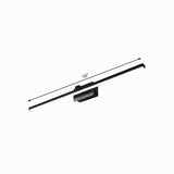 Black/White Linear Vanity Light Modernist 16"/19.5" W LED Aluminum Wall Light Fixture in Warm/White Light Clearhalo 'Cast Iron' 'Glass' 'Industrial' 'Modern wall lights' 'Modern' 'Tiffany' 'Traditional wall lights' 'Vanity Lights' 'Wall Lights' Lighting' 131963