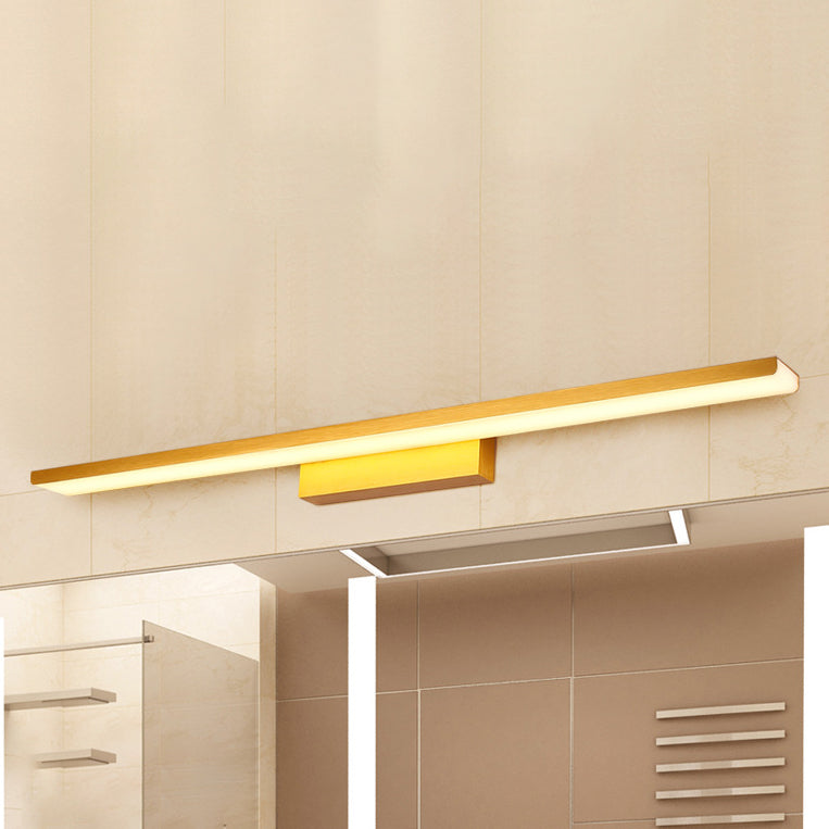 Linear Indoor Vanity Sconce Light Acrylic 16"/23.5" W LED Simple Stylish Wall Mounted Lamp in Silver/Black, Warm/White Light Clearhalo 'Cast Iron' 'Glass' 'Industrial' 'Modern wall lights' 'Modern' 'Tiffany' 'Traditional wall lights' 'Vanity Lights' 'Wall Lights' Lighting' 131978