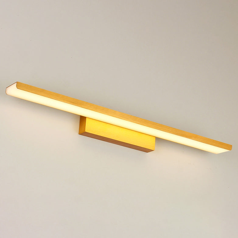 Linear Indoor Vanity Sconce Light Acrylic 16"/23.5" W LED Simple Stylish Wall Mounted Lamp in Silver/Black, Warm/White Light Clearhalo 'Cast Iron' 'Glass' 'Industrial' 'Modern wall lights' 'Modern' 'Tiffany' 'Traditional wall lights' 'Vanity Lights' 'Wall Lights' Lighting' 131979