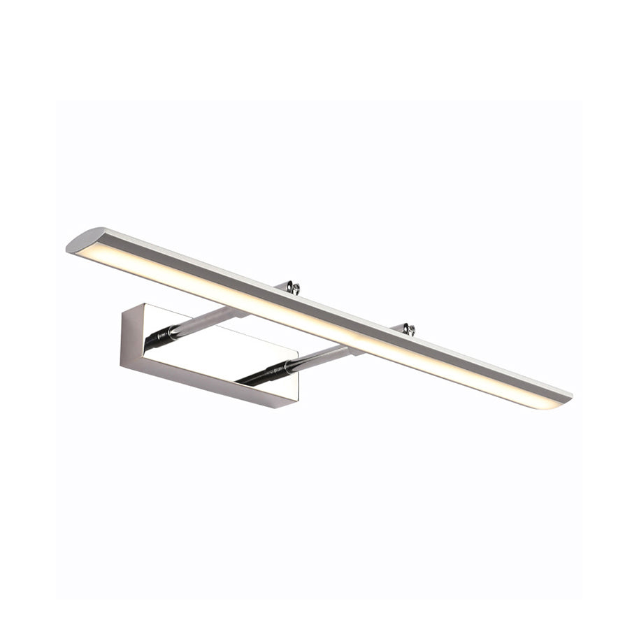 Linear Bathroom Vanity Lighting Fixture Acrylic LED Modernism Style Wall Lamp in Black/Chrome, 15"/19" Wide Clearhalo 'Cast Iron' 'Glass' 'Industrial' 'Modern wall lights' 'Modern' 'Tiffany' 'Traditional wall lights' 'Vanity Lights' 'Wall Lights' Lighting' 132037