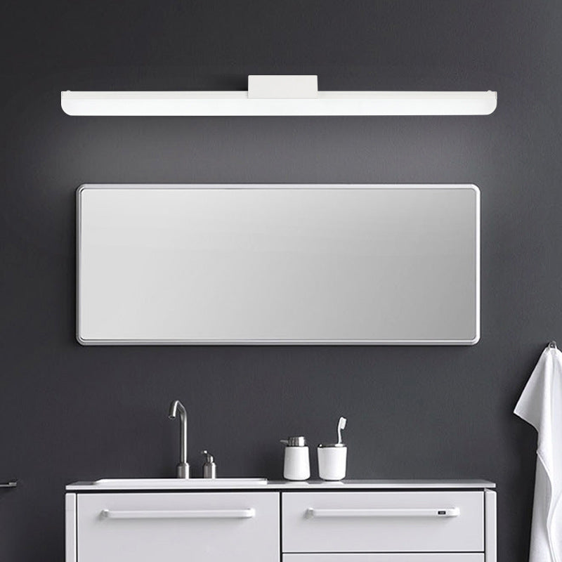 16"/20" Dia Ultra-Thin Acrylic Wall Light Sconce Modern Style LED Black/White Vanity Light in Warm/White Light White Clearhalo 'Cast Iron' 'Glass' 'Industrial' 'Modern wall lights' 'Modern' 'Tiffany' 'Traditional wall lights' 'Vanity Lights' 'Wall Lights' Lighting' 132142