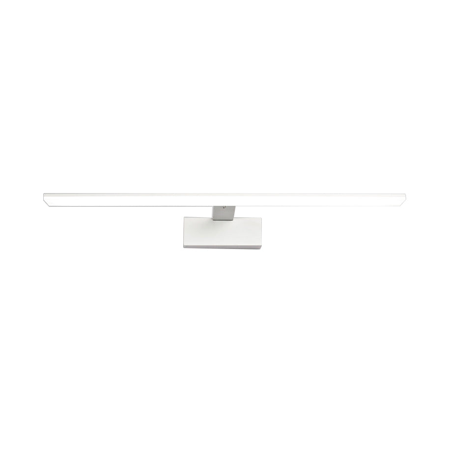 Black/White Rectangle Vanity Lamp Nordic 16.5"/20" Dia LED Acrylic Wall Sconce Light in Warm/White Light for Bathroom Clearhalo 'Cast Iron' 'Glass' 'Industrial' 'Modern wall lights' 'Modern' 'Tiffany' 'Traditional wall lights' 'Vanity Lights' 'Wall Lights' Lighting' 132199
