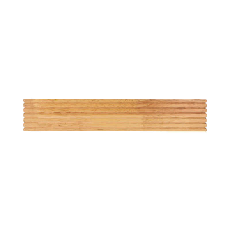 Striped Bedroom Wall Sconce Contemporary Wooden 14"/18"/21.5" Wide 1-Head Beige LED Up and Down Light Fixture in Warm/White Light Clearhalo 'Vanity Lights' 'Wall Lights' Lighting' 132278