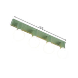 Green Linear Vanity Mirror Light with Open Bulb Macaron Style 4 Heads Metal Wall Lighting for Bathroom Clearhalo 'Cast Iron' 'Glass' 'Industrial' 'Modern wall lights' 'Modern' 'Tiffany' 'Traditional wall lights' 'Vanity Lights' 'Wall Lights' Lighting' 132934