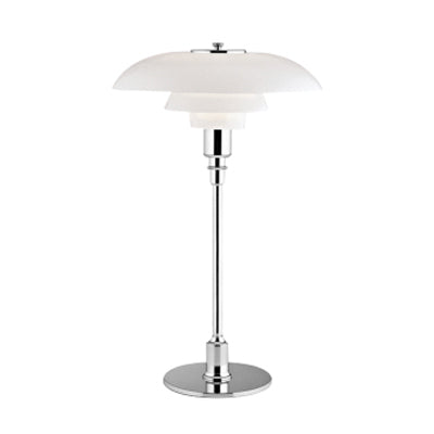 Tiered Table Lamp with Flared Shade Modern Stylish Glass 1 Light Copper/Silver Table Lighting for Bedroom Clearhalo 'Lamps' 'Table Lamps' Lighting' 133768