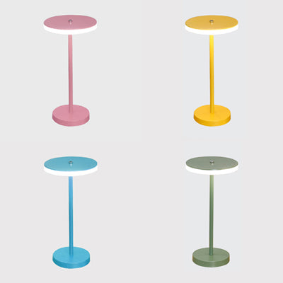 Macaron Style Rounded Table Lamp Acrylic LED Living Room Table Lighting in Blue/Green, Warm/White Light Clearhalo 'Lamps' 'Table Lamps' Lighting' 133889