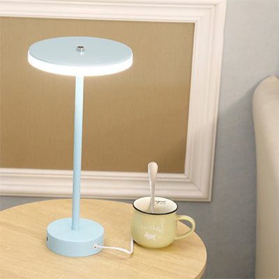 Macaron Style Rounded Table Lamp Acrylic LED Living Room Table Lighting in Blue/Green, Warm/White Light Clearhalo 'Lamps' 'Table Lamps' Lighting' 133896