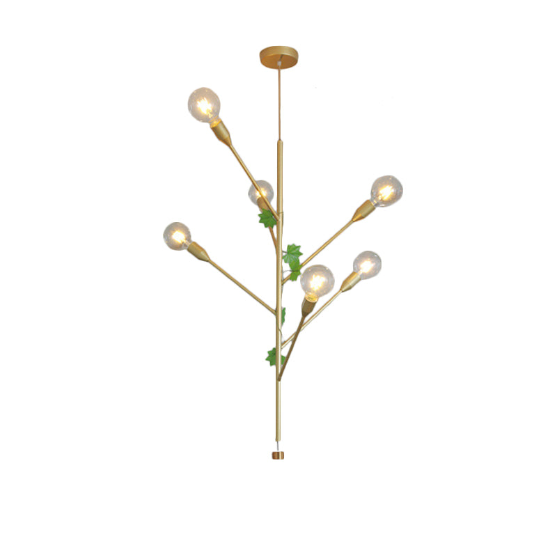 Branch Pendant Lamp Modern Metal 3/6 Lights Gold/Rose Gold Cluster Pendant for Dining Room Clearhalo 'Ceiling Lights' 'Modern Pendants' 'Modern' 'Pendant Lights' 'Pendants' Lighting' 135116