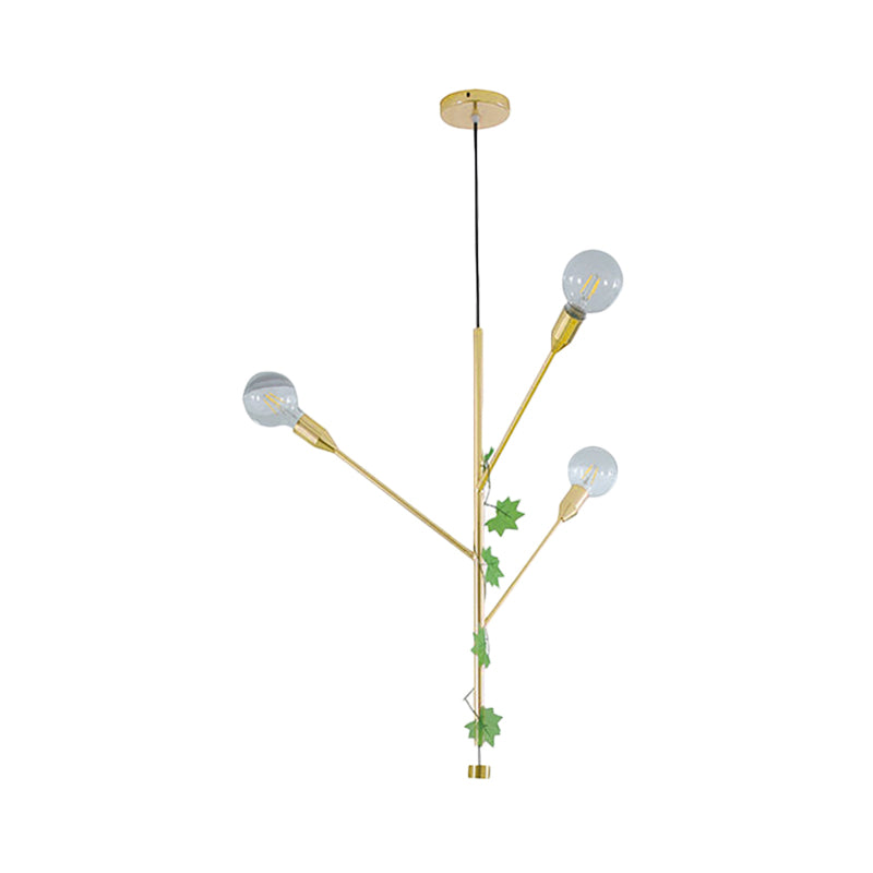 Branch Pendant Lamp Modern Metal 3/6 Lights Gold/Rose Gold Cluster Pendant for Dining Room Clearhalo 'Ceiling Lights' 'Modern Pendants' 'Modern' 'Pendant Lights' 'Pendants' Lighting' 135120