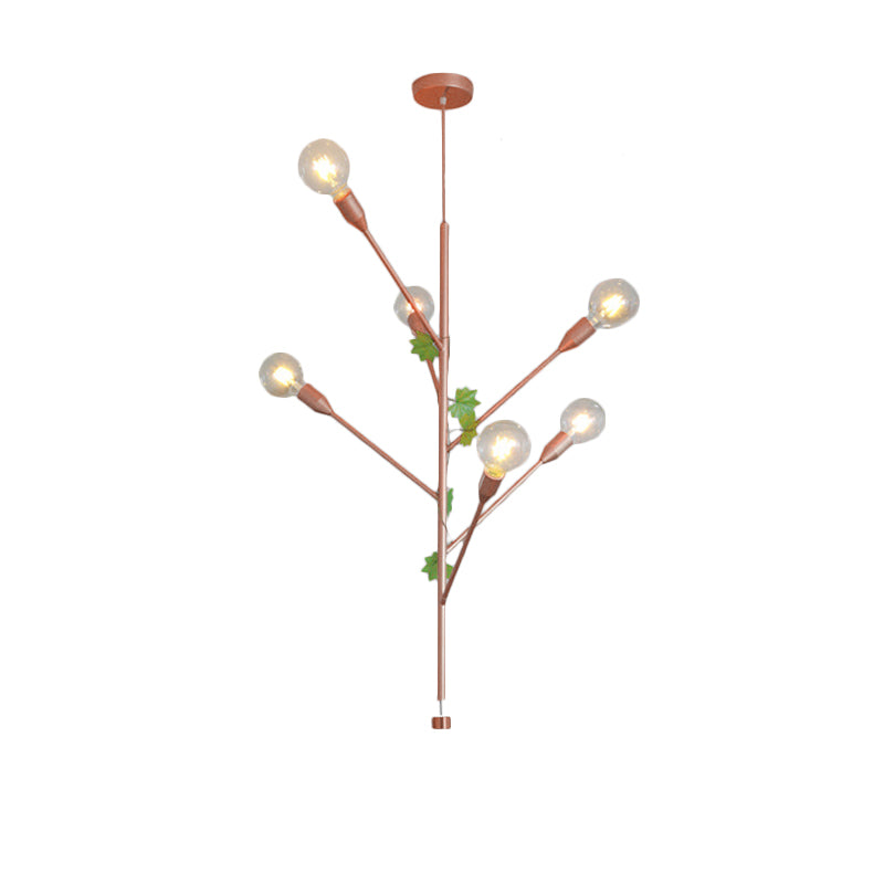 Branch Pendant Lamp Modern Metal 3/6 Lights Gold/Rose Gold Cluster Pendant for Dining Room Clearhalo 'Ceiling Lights' 'Modern Pendants' 'Modern' 'Pendant Lights' 'Pendants' Lighting' 135123