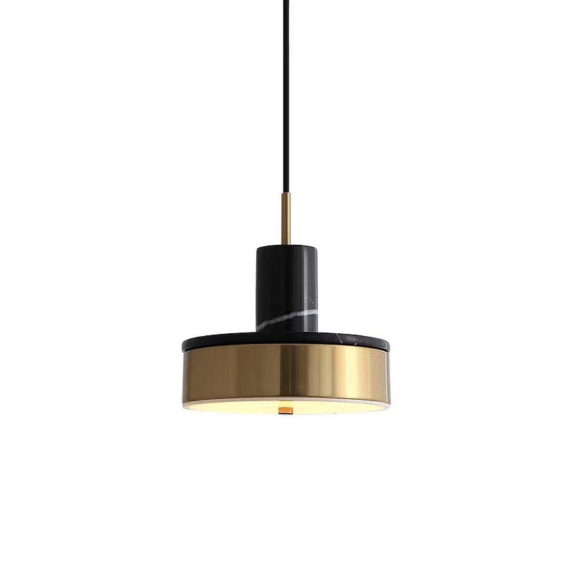 Drum Pendant Lamp Contemporary Metal 1 Light Black/White/Dark Green Led Hanging Ceiling Light for Dining Room Clearhalo 'Ceiling Lights' 'Modern Pendants' 'Modern' 'Pendant Lights' 'Pendants' Lighting' 135182