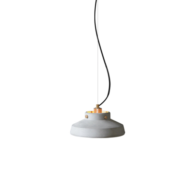 Masion Jar Cement Suspension Lighting Modernist 1 Light Grey Hanging Ceiling Lamp, 7"/10"/12.5" Wide Grey 12.5" Clearhalo 'Ceiling Lights' 'Modern Pendants' 'Modern' 'Pendant Lights' 'Pendants' Lighting' 135231