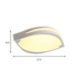 Contemporary Leaf Shaped Ceiling Light 23.5"/27.5" Dia LED Acrylic Flush Pendant Light in White, Warm/White Lighting Clearhalo 'Ceiling Lights' 'Close To Ceiling Lights' 'Close to ceiling' 'Flush mount' Lighting' 135349