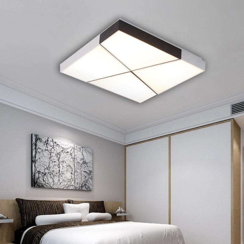 LED Squared Ceiling Mount Light Contemporary White Acrylic Flushmount Lighting for Bedroom White Clearhalo 'Ceiling Lights' 'Close To Ceiling Lights' 'Close to ceiling' 'Flush mount' Lighting' 135472