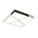 LED Squared Ceiling Mount Light Contemporary White Acrylic Flushmount Lighting for Bedroom Clearhalo 'Ceiling Lights' 'Close To Ceiling Lights' 'Close to ceiling' 'Flush mount' Lighting' 135474