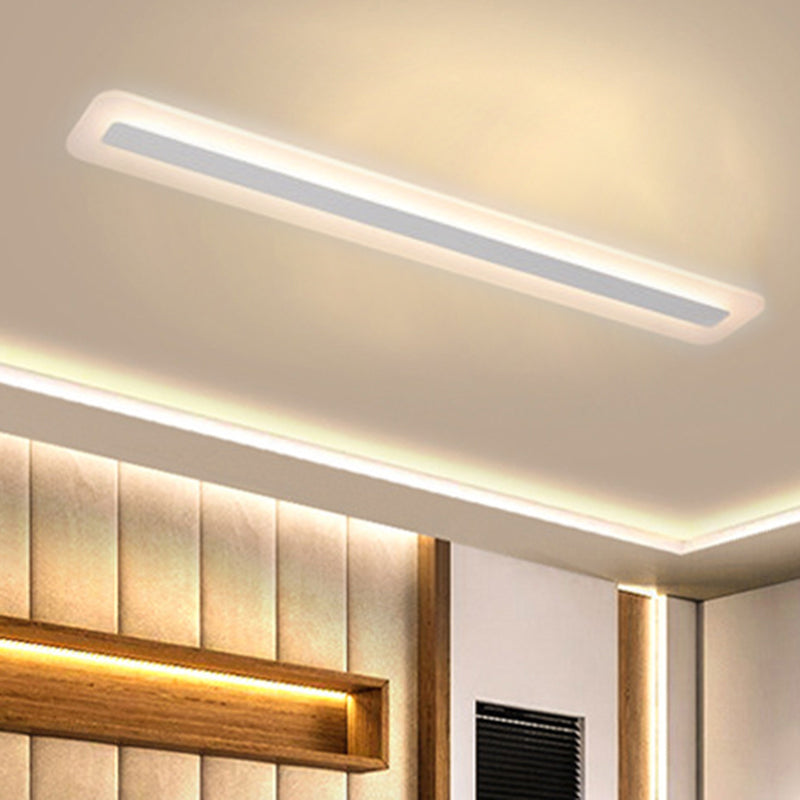 16"/23"/31.5" Wide Linear Reception Flushmount Acrylic LED Modern Ceiling Light Fixture in Warm/White Light Clearhalo 'Ceiling Lights' 'Close To Ceiling Lights' 'Close to ceiling' 'Flush mount' Lighting' 135645