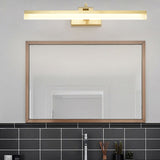 Contemporary LED Vanity Lighting with Acrylic Shade Yellow Slim Wall Mounted Lamp for Bathroom, 9.5"/16" W Yellow 21.5" Clearhalo 'Cast Iron' 'Glass' 'Industrial' 'Modern wall lights' 'Modern' 'Tiffany' 'Traditional wall lights' 'Vanity Lights' 'Wall Lights' Lighting' 136220