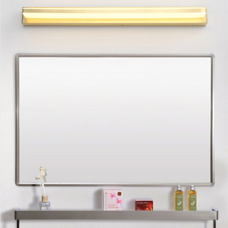 Modernism Style LED Vanity Lighting with Acrylic Shade Yellow Rectangular Wall Mount Light for Bedroom, 10"/16" Width Clearhalo 'Cast Iron' 'Glass' 'Industrial' 'Modern wall lights' 'Modern' 'Tiffany' 'Traditional wall lights' 'Vanity Lights' 'Wall Lights' Lighting' 136246