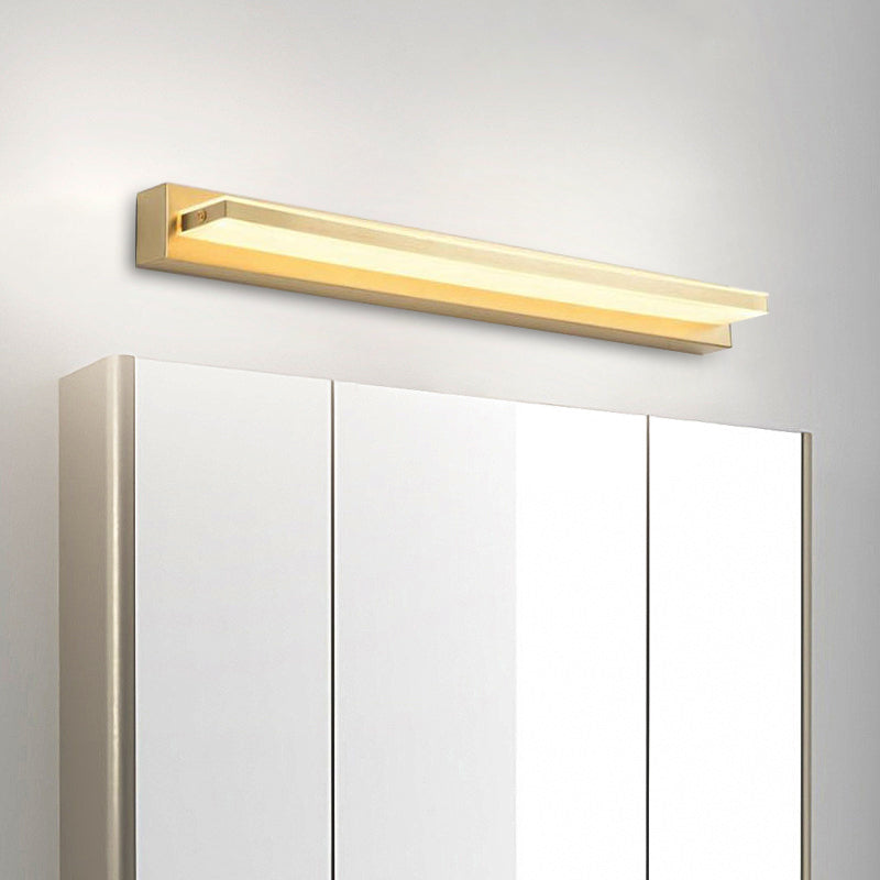 Modernism Style LED Vanity Lighting with Acrylic Shade Yellow Rectangular Wall Mount Light for Bedroom, 10"/16" Width Clearhalo 'Cast Iron' 'Glass' 'Industrial' 'Modern wall lights' 'Modern' 'Tiffany' 'Traditional wall lights' 'Vanity Lights' 'Wall Lights' Lighting' 136250