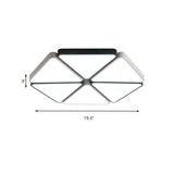 Contemporary Hexagon Flush Mount Fixture Acrylic Warm/White Light LED Living Room Ceiling Light Fixture in White, 19.5"/23.5" Wide Clearhalo 'Ceiling Lights' 'Close To Ceiling Lights' 'Close to ceiling' 'Flush mount' Lighting' 136493