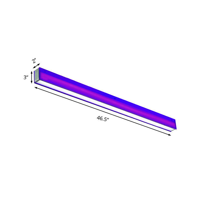 Orange/Purple Rectangular Flush Mount Lamp Contemporary Led Metal Flush Ceiling Light for Dining Room Clearhalo 'Ceiling Lights' 'Close To Ceiling Lights' 'Close to ceiling' 'Flush mount' Lighting' 136586